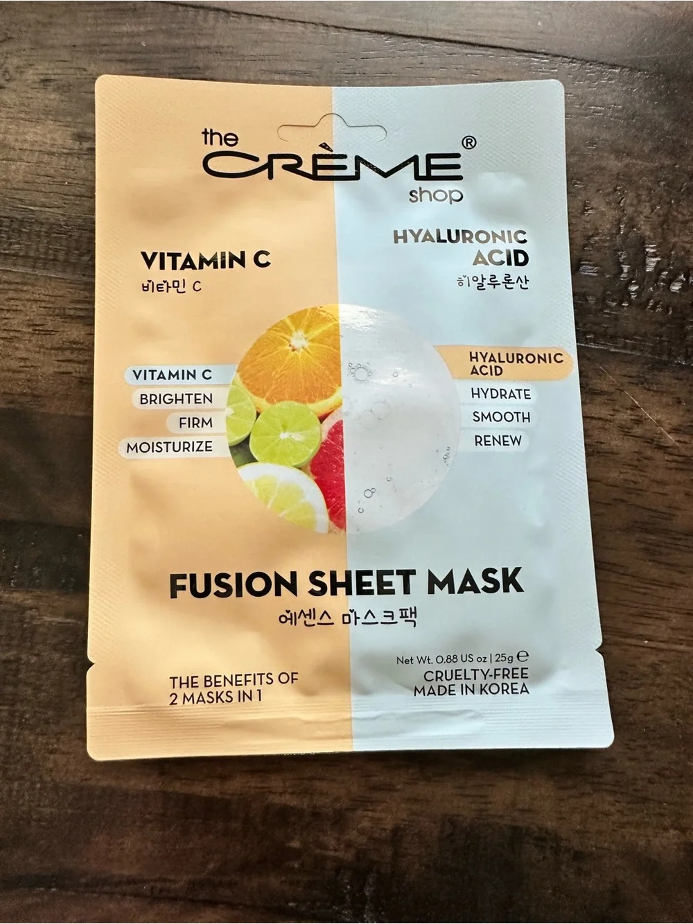NIB The Creme Shop 3 Piece Skin Care - Hand Cream - Fusion Mask & Brighten Mask